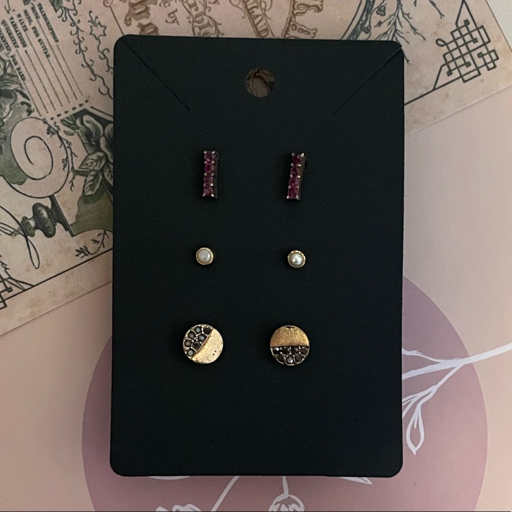 💫Vintage stud earrings set of 3